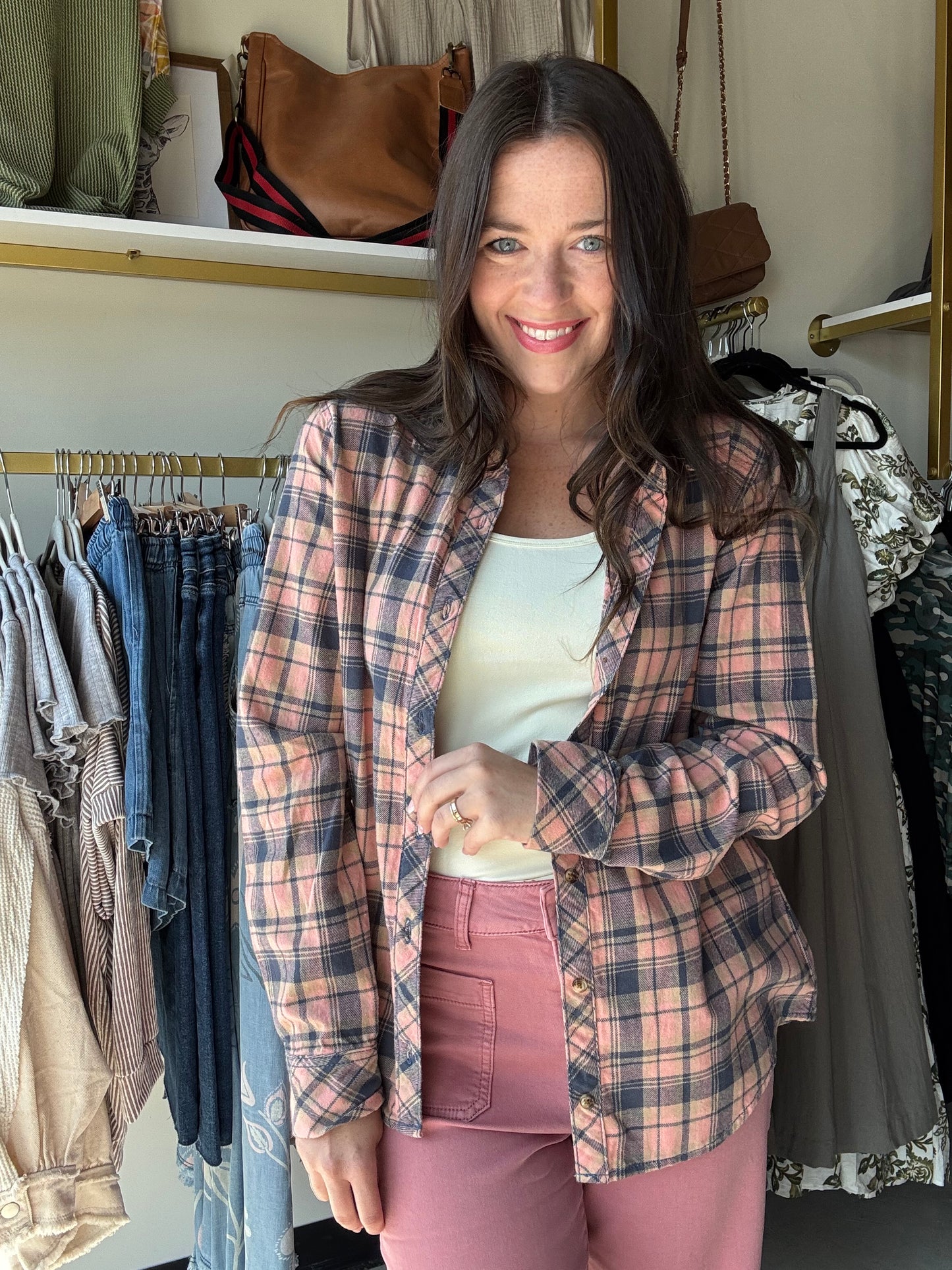 Trudy Plaid Button Up