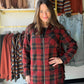 Raw Hem Plaid Jacket