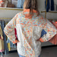 Coral Accent Trim Lace Top