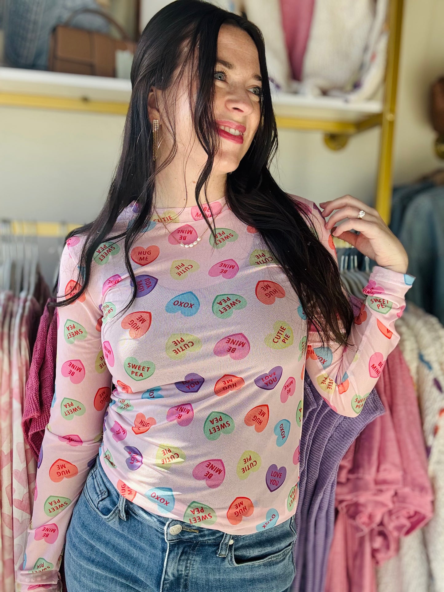 Valentine Dress It Up Mesh Top