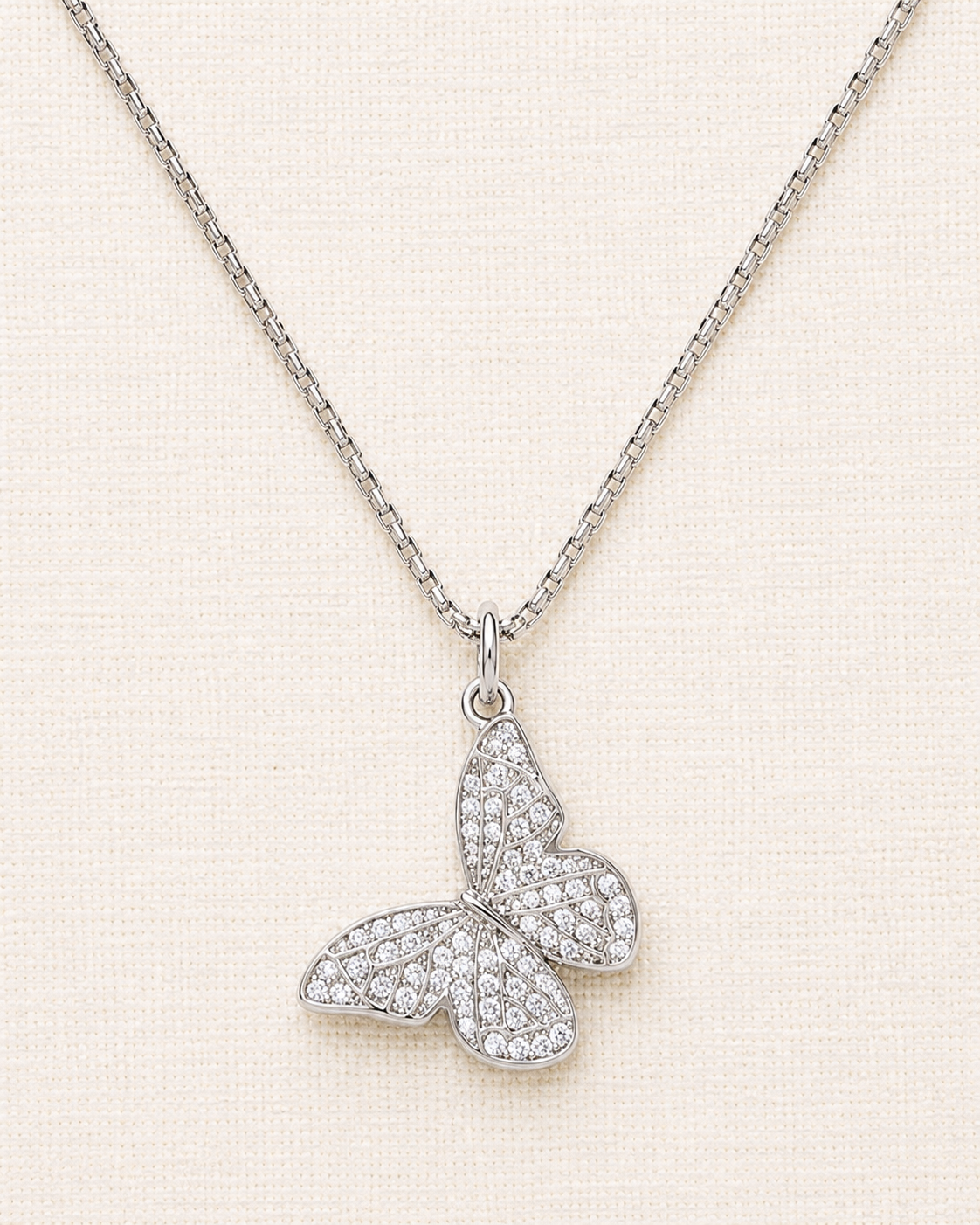 Silver Butterfly Necklace