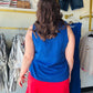 Royal Blue Split Neck Tank