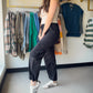 Black Cargo Drawstring Pants