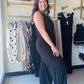 Black Cinched Waist Jumpsuit