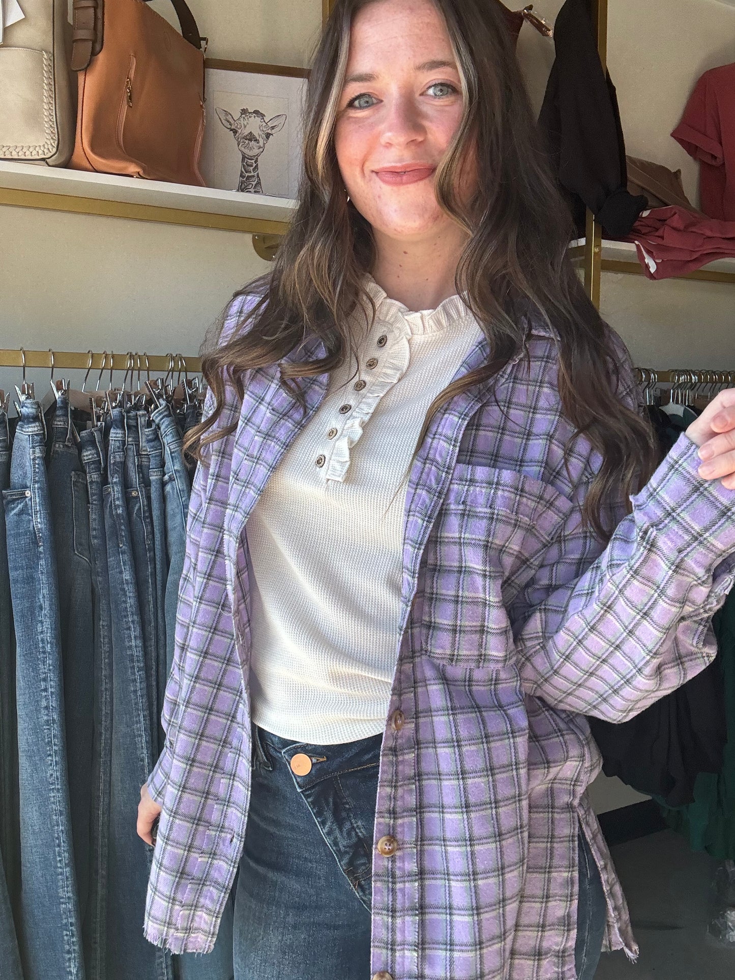 Lavender Fray Flannel