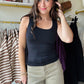 Black U Neck Seamless Tank
