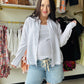 Light Wash Relaxed Front Tie Shorts