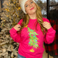 Hot Pink Grinch Tree Crewneck