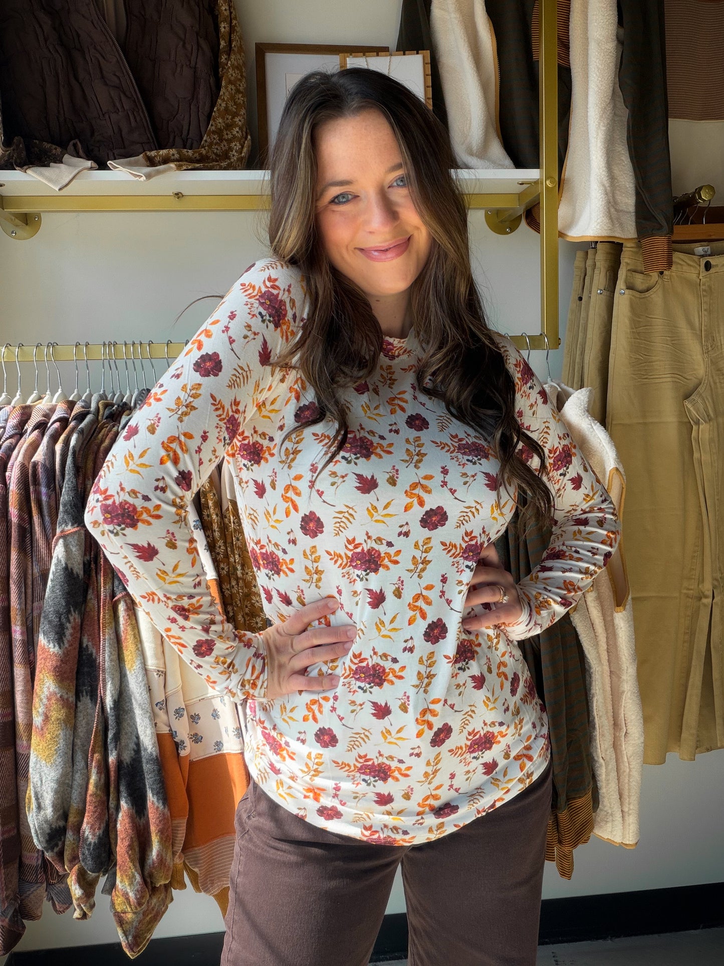 Michelle Mae

Effortlessly blend style and comfort with this new long sleeve top. Designed with stretchy fabric, a fitted silhouette, added thumbholes and it features a high neck line for a chic touch. You can also tuck it in for a faux bodysuit look.&nbsp;

Fabric Content: 95% Rayon, 5% Spandex
Fabric Type: Soft, breathable knit
Fabric Stretch: High stretch
Fit: Runs true to size&nbsp;
