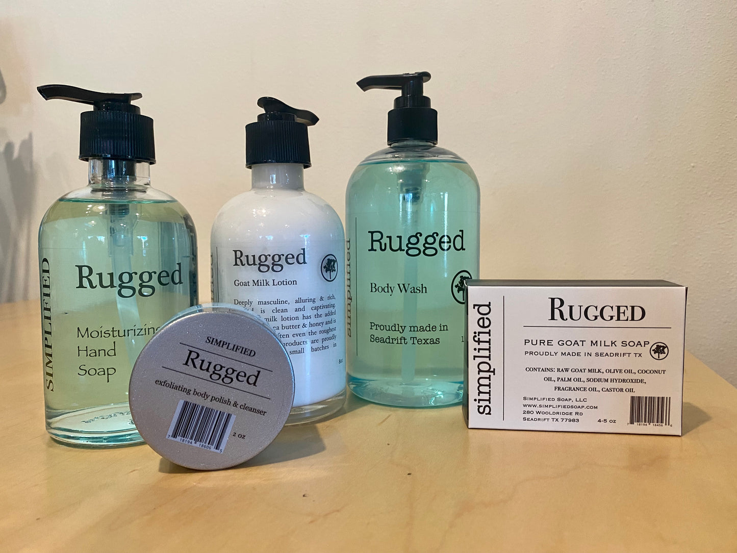 Simplified Soaps and Moisturizer- Rugged