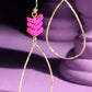 Metal & Wood Teardrop Earrings