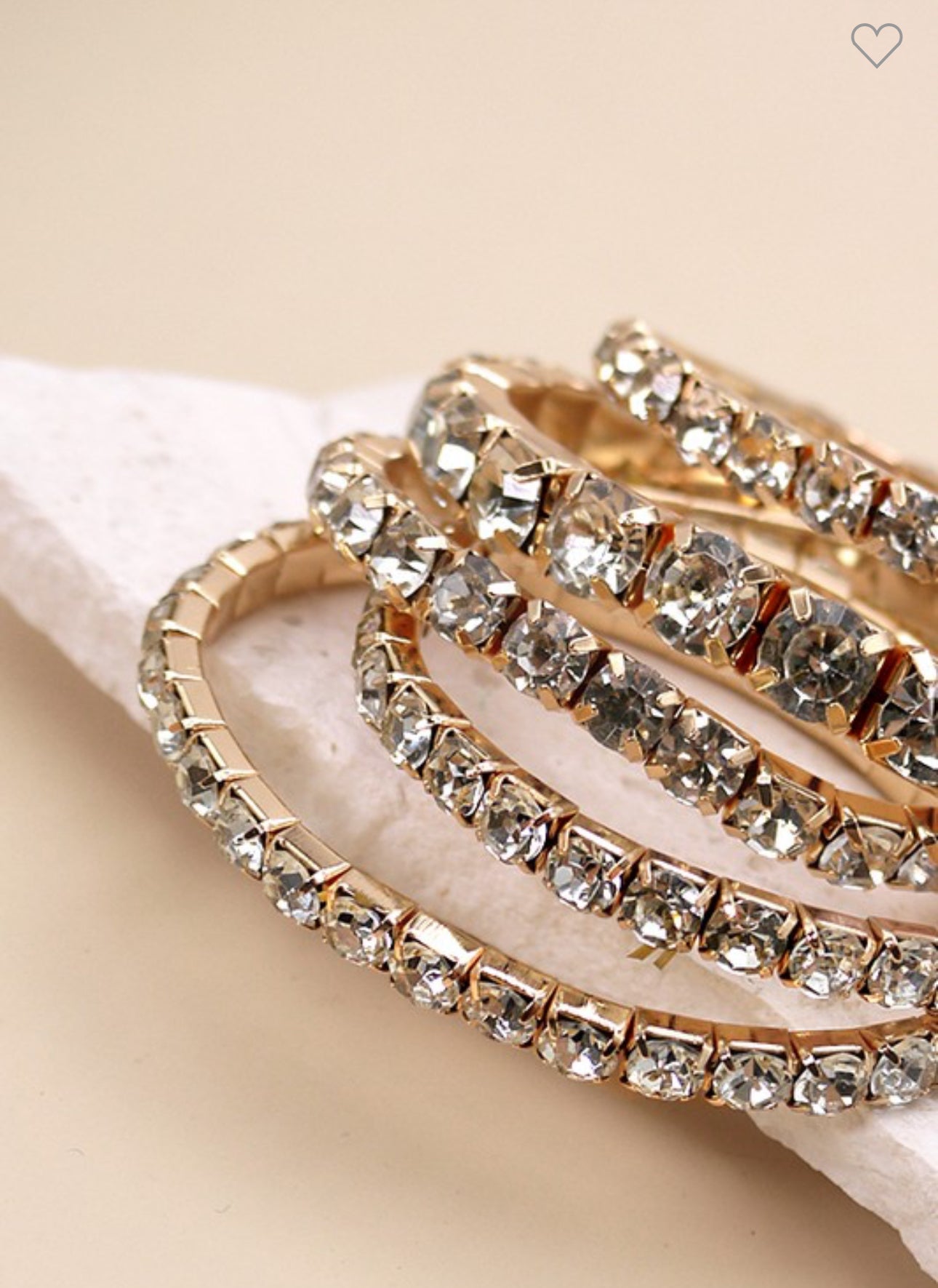 Multi Layer Rhinestone Stretch Bracelet