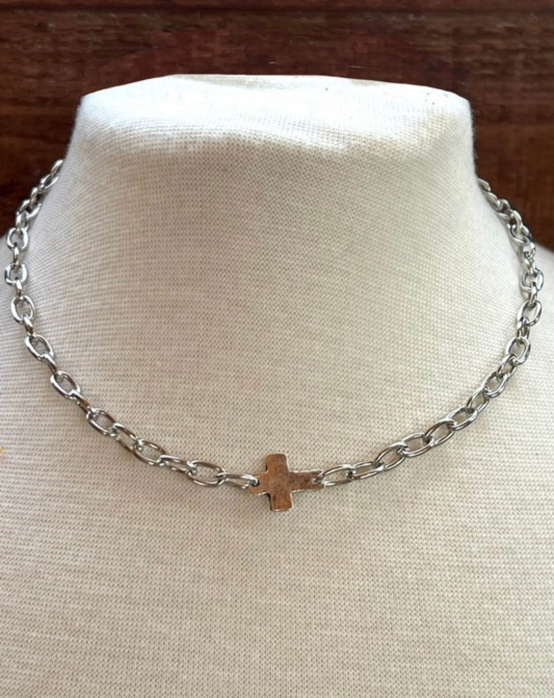 Aviva Silver Cross Necklace