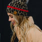 Leopard Print Red Stripe Hat