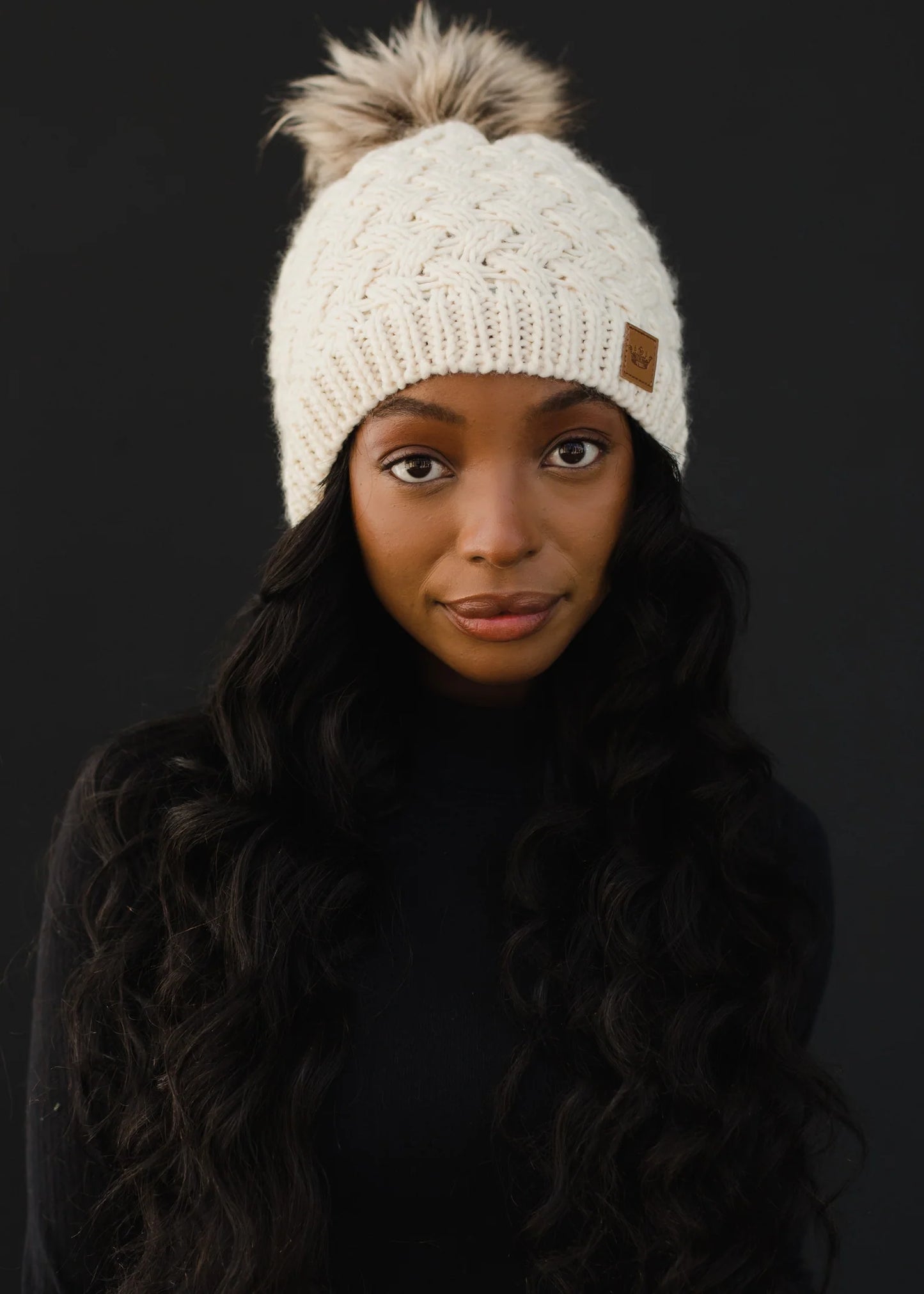 Cream Knit Hat