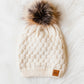 Cream Knit Hat