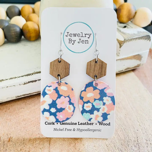 Hexagon Wallflower Earrings