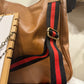 Genuine Leather Crossbody- red strap