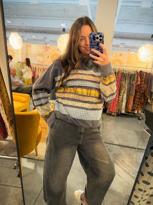 Ash Patchwork Stripe Pullover