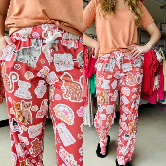 Kitten Stickers PJ Pants