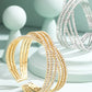 Brass Pave Crystal Chain Bracelet
