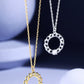 Chain Link Necklace with Circle Pendant