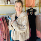 Two Tone Cable Knit Cardi