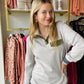 Grey Quilted Snap Pullover
