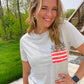 This classic Stars and Stripes Pocket Tee is the perfect choice for your summer festivities. Featuring a soft lightweight material and subtle grey stripes for added style, you'll be comfy and stylish all day. Celebrate in style and show your patriotism in this timeless must-have.