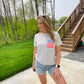 This classic Stars and Stripes Pocket Tee is the perfect choice for your summer festivities. Featuring a soft lightweight material and subtle grey stripes for added style, you'll be comfy and stylish all day. Celebrate in style and show your patriotism in this timeless must-have.