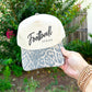 Football Season Washed Leopard Canvas Trucker