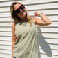 This Olive Exposed Seam Tank Top is the perfect pick for a stylish-yet-casual look. Featuring multi-seam detailing, raw edge neck and hem finishing, and side front pockets, this tank top will be your go-to for effortless, everyday style. The round neck ensures a classic look.  Branded: Very J 