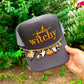 Feelin' Witchy (orange font) Black Trucker