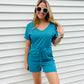 Caribbean Ribbed Abby Romper
