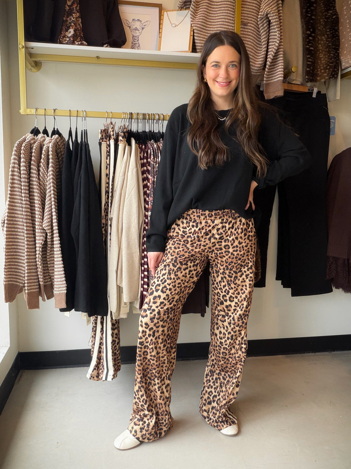 Leopard Butter Soft Track Pants