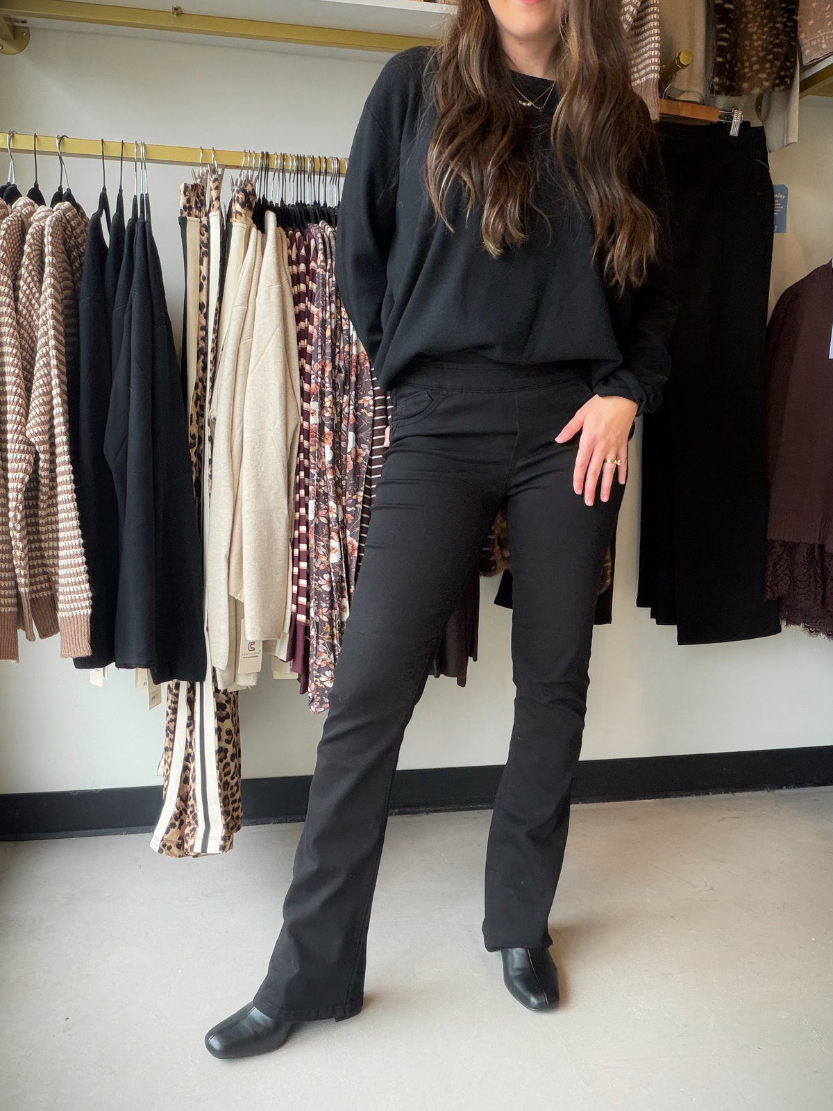 Black Itty Bitty Bootcut