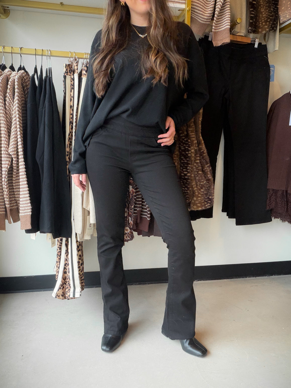 Black Itty Bitty Bootcut