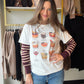 Maroon Stripe Stacey Top