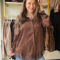 Dark Oak Lace Detail Blouse