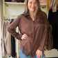 Dark Oak Lace Detail Blouse