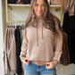 Mocha Waffle Drawstring Hoodie