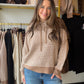 Mocha Waffle Drawstring Hoodie