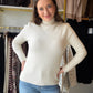 Ivory Ribbed Turtleneck