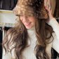 Doe Print Faux Fur Hat