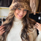 Doe Print Faux Fur Hat