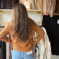 Mocha Flower Embroidered Sweater