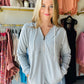 The Light Grey Half Zip Hoodie is a comfortable and versatile addition to your everyday wardrobe. Constructed with a half-zip closure and hooded design, this hoodie is ideal for any occasion. In a neutral color, it pairs perfectly with jeans or leggings. Its soft and cozy fabric ensures maximum comfort all day long.