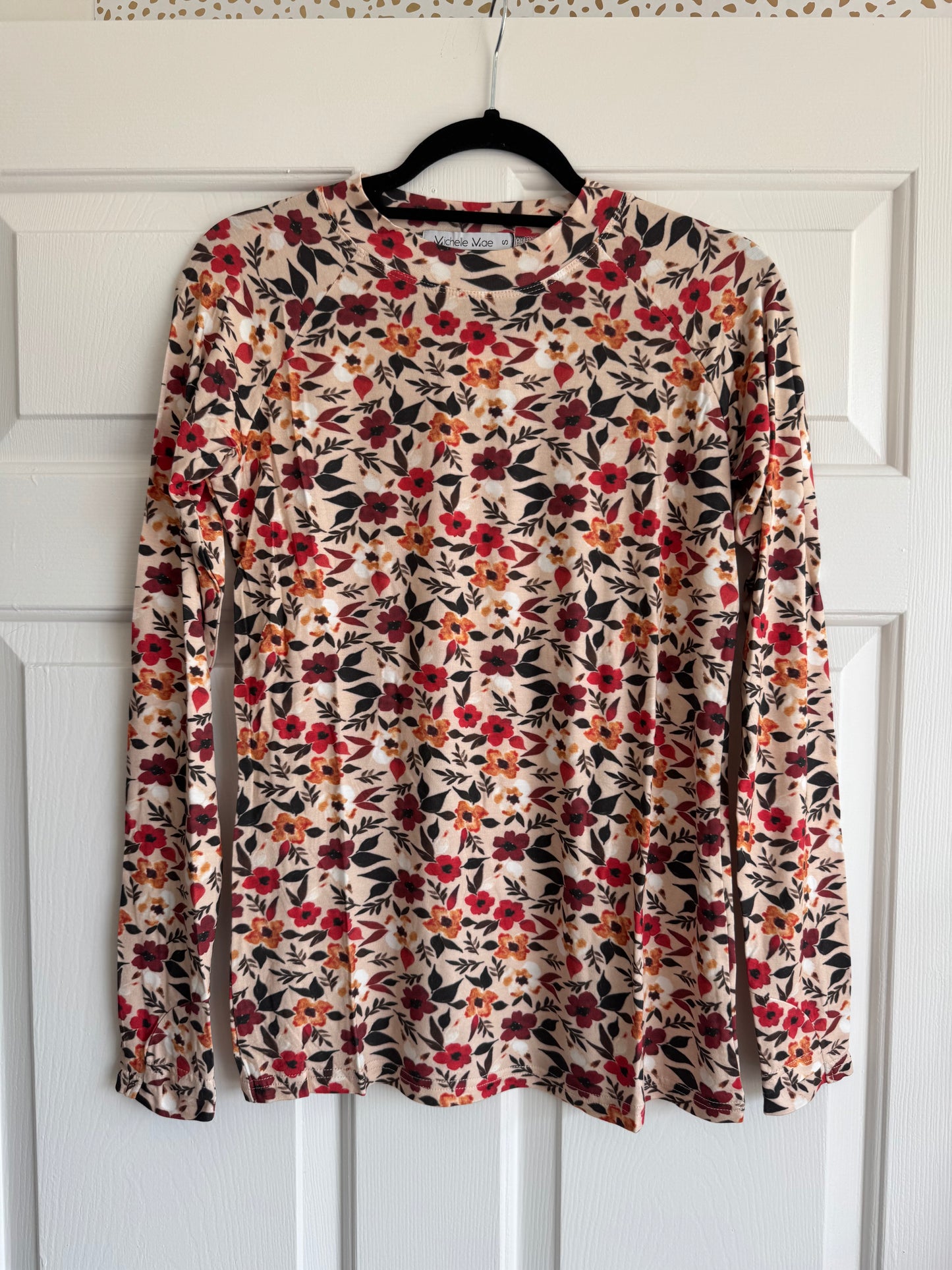 Blush Fall Floral Blair Top