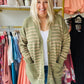 Olive and Brown Oversized Cardi