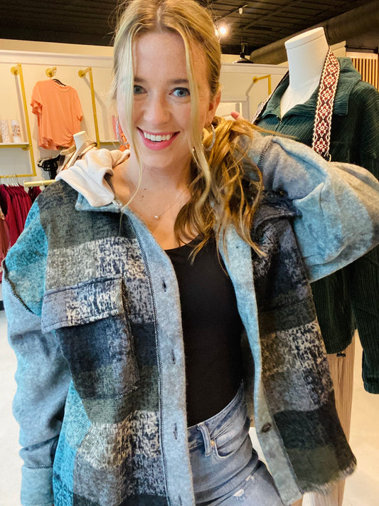 Vintage Blues Checkered Jacket